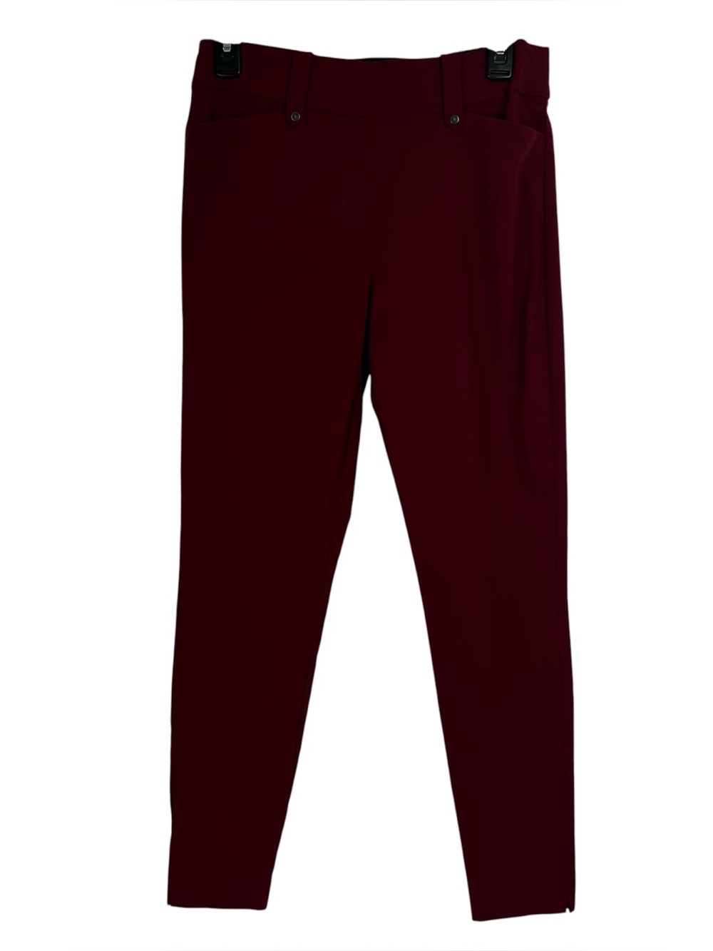 Maurices Women’s Casual Pull On Pants Sz Small Short Burgundy Color Stretch